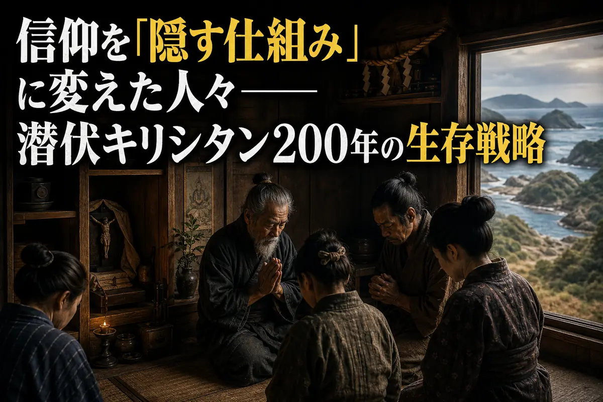江戸時代の長崎で人目を避けながら祈りを受け継ぐ潜伏キリシタンの共同体。